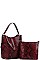 2 IN 1 PYTHON PATTERN DESIGNER TOTE BAG WITH LONG STRAP