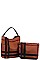 2 IN 1 MODERN CHECK TRENDY SATCHEL