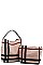 2 IN 1 MODERN CHECK TRENDY SATCHEL