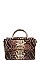RHINESTONE BEE ACCENTED PYTHON SATCHEL BAG