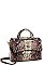 RHINESTONE BEE ACCENTED PYTHON SATCHEL BAG