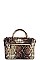 RHINESTONE BEE ACCENTED PYTHON SATCHEL BAG