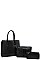 3 IN 1 CROCO PATTERN TOTE CROSSBODY SET