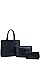 3 IN 1 CROCO PATTERN TOTE CROSSBODY SET