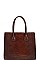 3 IN 1 CROCO PATTERN TOTE CROSSBODY SET