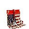 Vintage American Flag Print Rhinestone Western Fringed Cross Body MH-F00441