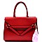 F0143-LP Faux-fur Pom Pom Tied-Knot Design Satchel