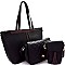 Two-Tone 3 in 1 Shopper Tote Value SET  F0204-1-LP