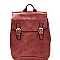 Belted Convertible Flap Backpack Shoulder Bag Mh-F0285