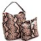 SNAKE PRINT HOBO & CROSS BODY SET