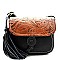 Quality Paisley Print Embossed Flap Cross Body