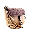 Quality Paisley Print Embossed Flap Cross Body