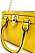 Padlock Accented Small Size Satchel