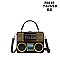 Hard Case Radio Boxy Satchel / Shoulder Handbag