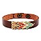 FB1456-LP Seed Bead Handmade Leather Bracelet