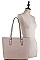 3IN1 FASHION STYLISH SMOOTH PU LEATHER SHOPPER SET WITH LONG STRAP  JYFC-19183-SET