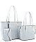 3 IN 1FASHION LONG HANDLE TOTE BAG WITH MATCHING BAG AND CLUTCH SET
