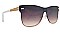 PACK OF 12 CLASSIC HORN RIMMED FLAT LENS RIMLESS SUNGLASSES