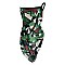 GEOMETRIC CAMOUFLAGE FACE TUBE SCARF MASK W/EAR LOOPS