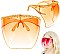 Large BUBBLE OMBRE FACE Shield Gradient Sunglasses with RHINESTONES