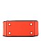 2-Way Medium Linked Chain StrapFlap Saddle Satchel