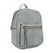 Gold Button Accents Front Pocket Backpack
