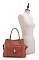 Front Envelope Flap Padlock Satchel Bag