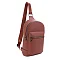 Unisex Double Front Zippered Pocket Sling Bag
