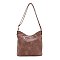 Woven Hobo bag with zip-top closure