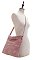 Woven Hobo bag with zip-top closure