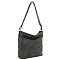 Woven Hobo bag with zip-top closure