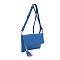 Fold-Over Flap Shoulder Crossbody with Tassel Zipper