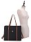 Hardware Emblem Two Tone Structured Tote