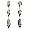 FE2662-LP Linked Druzy Stone Drop Earring