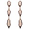 FE2662-LP Linked Druzy Stone Drop Earring