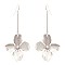 FE3359-LP Rhinestone Center Metal Flower Bar Earring