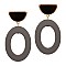 Fashionable Color-coated Open-cut Oval Acrylic Post Earring MH-FE3534