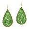 Stylish Metal Edge Straw Teardrop Earrings MH-FE3669