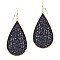 Stylish Metal Edge Straw Teardrop Earrings MH-FE3669