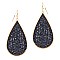 Stylish Metal Edge Straw Teardrop Earrings MH-FE3669