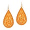 Stylish Metal Edge Straw Teardrop Earrings MH-FE3669