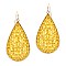 Stylish Metal Edge Straw Teardrop Earrings MH-FE3669