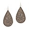 Stylish Metal Edge Straw Teardrop Earrings MH-FE3669