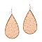 Stylish Metal Edge Straw Teardrop Earrings MH-FE3669