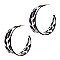 Leopard Print Celluloid Open-cut Hoop Eearring MH-FE3816