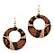 Python Snake Print Straw Open-cut Earring MH-FE3859