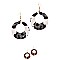 Python Snake Print Straw Open-cut Earring MH-FE3859