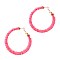 Acrylic Glass Color Coated Hoop Hinge Earring
