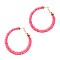 Acrylic Glass Color Coated Hoop Hinge Earring