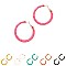 Acrylic Glass Color Coated Hoop Hinge Earring